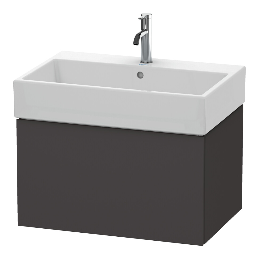Duravit L-Cube Meuble sous lavabo 68,4x45,9 cm, graphite mat, 1 tiroir, suspendu