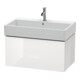 Duravit L-Cube Meuble sous lavabo 78,4 x 45,9 cm, blanc brillant, 1 tiroir, mural