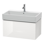 Duravit L-Cube Meuble sous lavabo 78,4 x 45,9 cm, blanc brillant, 1 tiroir, mural-3