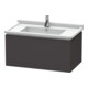 Duravit L-Cube Meuble sous lavabo 82x46,9 cm, graphite mat, 1 tiroir, suspendu-1