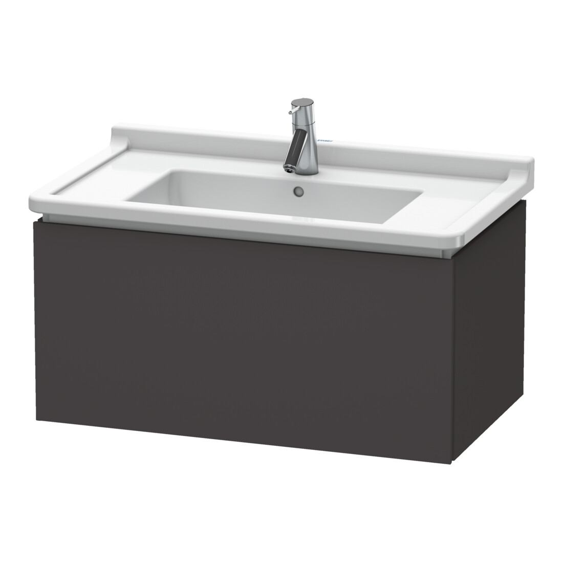 Duravit L-Cube Meuble sous lavabo 82x46,9 cm, graphite mat, 1 tiroir, suspendu