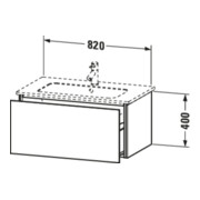 Duravit L-Cube Meuble sous lavabo 82x48,1 cm, blanc brillant, 1 tiroir, suspendu-5