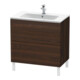 Duravit L-Cube Meuble sous lavabo 82x48,1 cm, noyer teinté, 2 tiroirs, debout-1