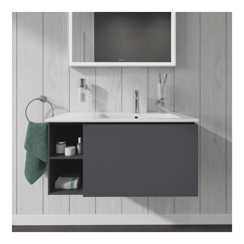 Duravit L-Cube Meuble sous lavabo 82x48,1x40 cm, 1 tiroir, bec. droite, graph ma