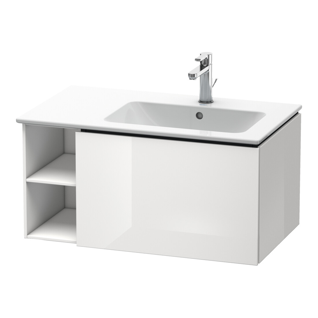 Duravit L-Cube Meuble sous lavabo 82x48,1x40 cm, 1 tiroir, bec. droite, graph ma