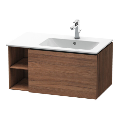 Duravit L-Cube Meuble sous lavabo 82x48,1x40 cm, 1 tiroir, bec. droite, noyer nat.