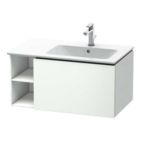 Duravit L-Cube Meuble sous lavabo 82x48,1x40 cm, 1 tiroir, évier à droite, blanc mat