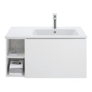 Duravit L-Cube Meuble sous lavabo 82x48,1x40 cm, 1 tiroir, évier à droite, blanc mat-2