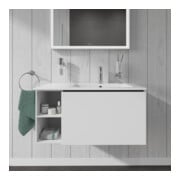 Duravit L-Cube Meuble sous lavabo 82x48,1x40 cm, 1 tiroir, évier à droite, blanc mat-5