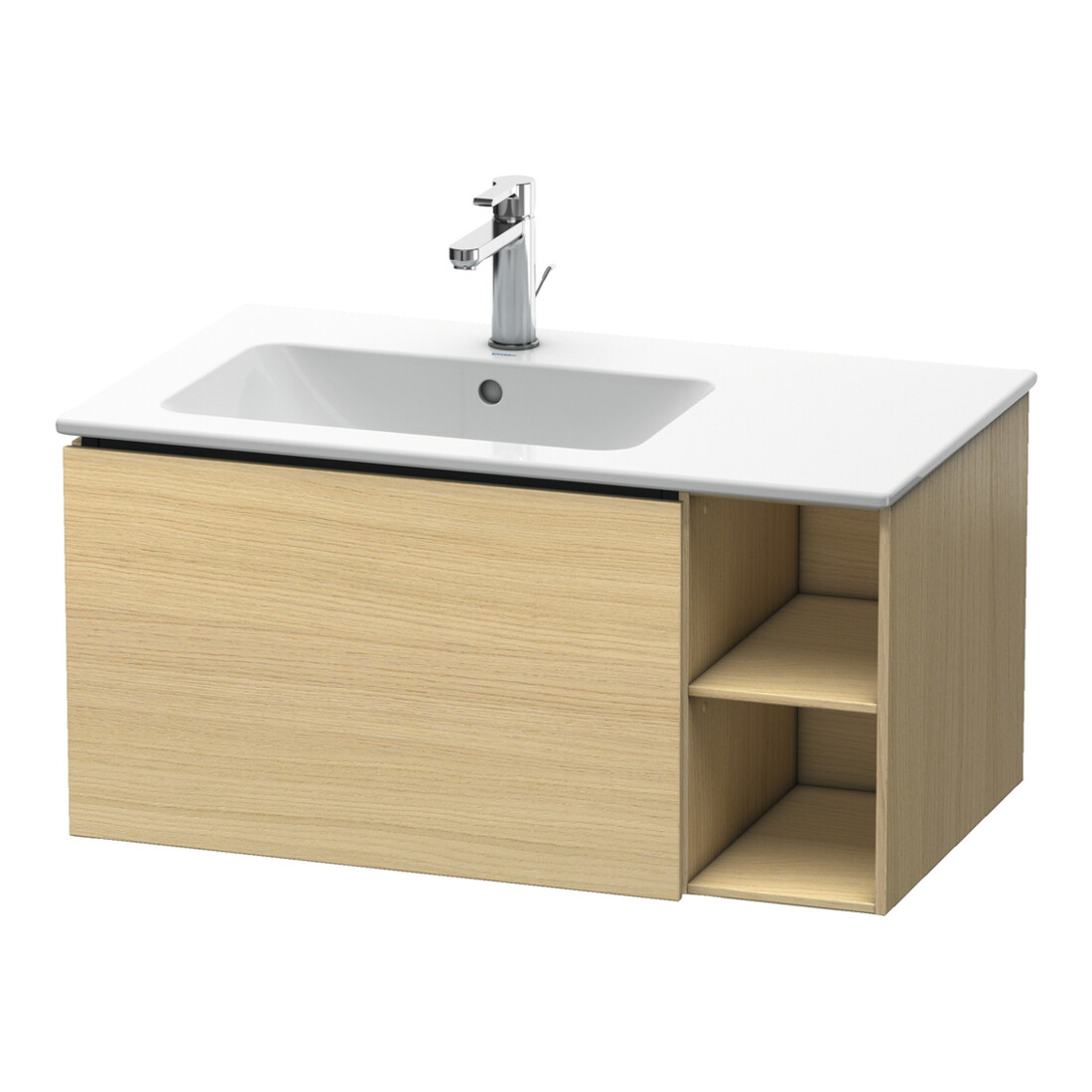 Duravit L-Cube Meuble sous lavabo 82x48,1x40cm, 1 tiroir, évier à gauche, méd. œuf