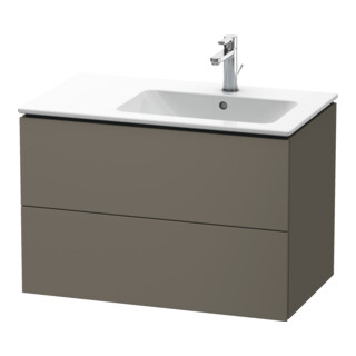 Duravit L-Cube Meuble sous lavabo 82x48,1x55 cm, 2 tiroirs, B R, gris satiné