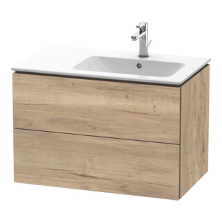 Duravit L-Cube Meuble sous lavabo 82x48,1x55 cm, 2 tiroirs, évier marm. à droite