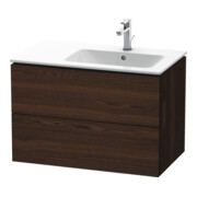 Duravit L-Cube Meuble sous-lavabo 82x48,1x55 cm, 2 tiroirs, Noyer brossé, droite