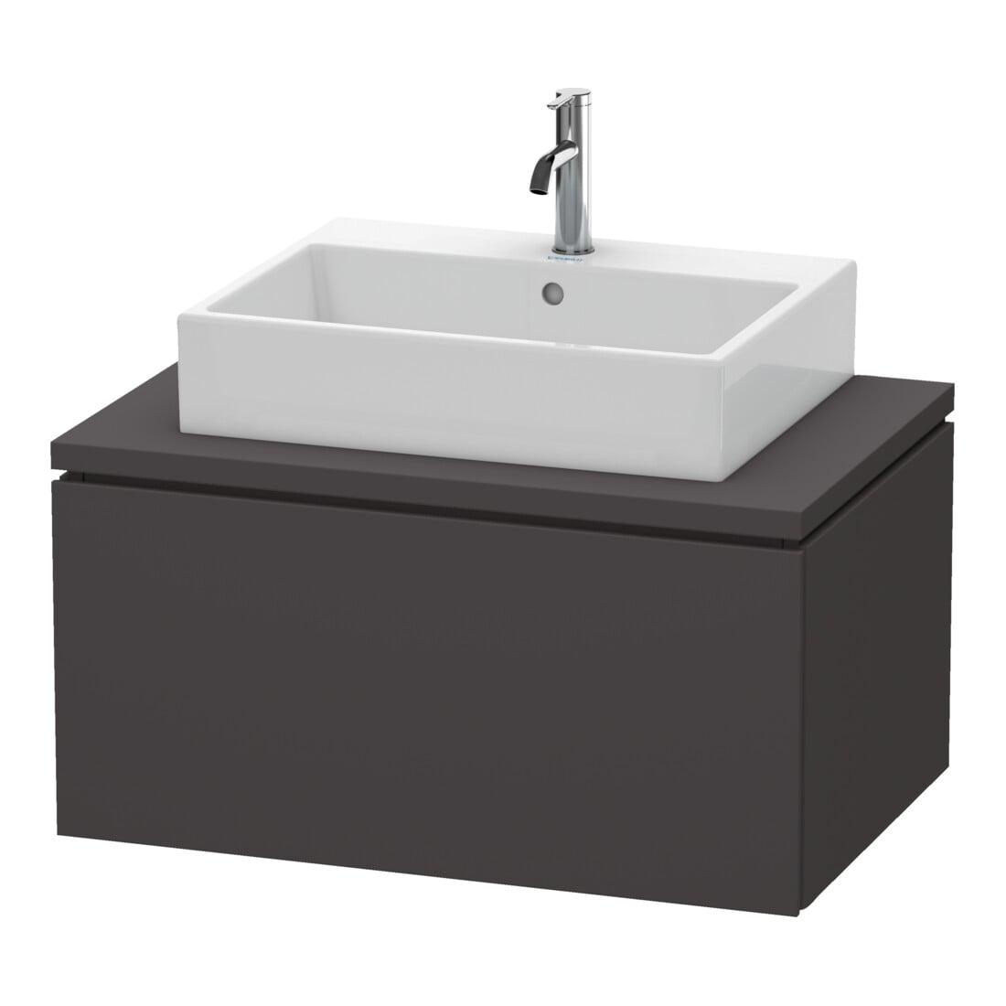 Duravit L-Cube Meuble sous lavabo 82x54,7 cm, graphite mat, f Kons, 1 tiroir