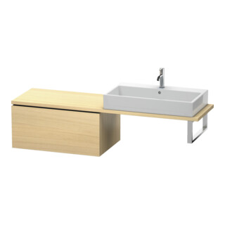 Duravit L-Cube Meuble sous lavabo 82x54,7 cm, méd. chêne, avec console, 1 tiroir