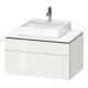 Duravit L-Cube Meuble sous lavabo 82x55 cm, blanc brillant, 1 tiroir, 1 coulissant, suspendu-1