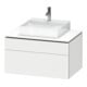 Duravit L-Cube Meuble sous lavabo 82x55 cm, blanc mat, 1 tiroir, 1 coulissant, suspendu-1
