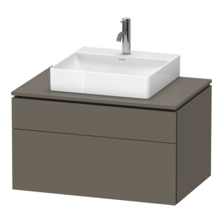 Duravit L-Cube Meuble sous lavabo 82x55 cm, gris mat, 1 porte, 1 tiroir, suspendu