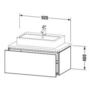 Duravit L-Cube Meuble sous lavabo 92x54,7 cm, lin, pour console, 1 tiroir-5
