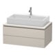 Duravit L-Cube Meuble sous lavabo 92x54,7 cm, taupe mat, f Kons, 2 tiroirs-1