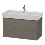 Duravit L-Cube Meuble sous lavabo 98,4 x 45,9 cm, 2 tiroirs, suspendu, gris mat