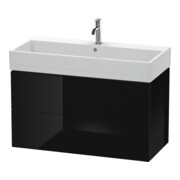 Duravit L-Cube Meuble sous lavabo 98,4 x 45,9 cm, blanc brillant, 2 tiroirs, suspendu
