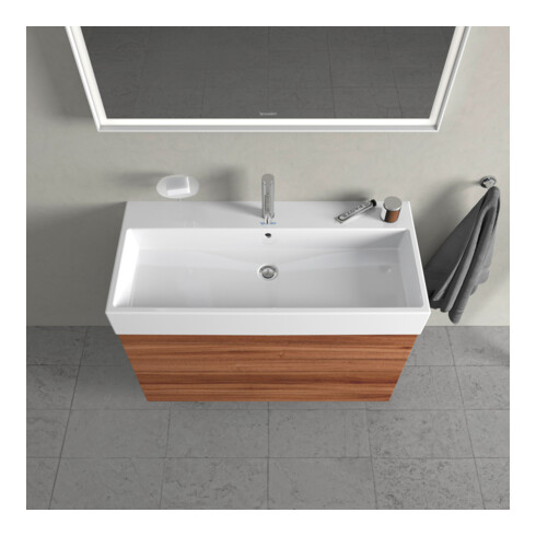 Duravit L-Cube Meuble sous lavabo 98,4 x 45,9 cm, noyer naturel, 2 tiroirs, suspendu