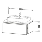 Duravit L-Cube Meuble sous-vasque 102x54,7 cm, graphite mat, f Kons, 1 tiroir-5