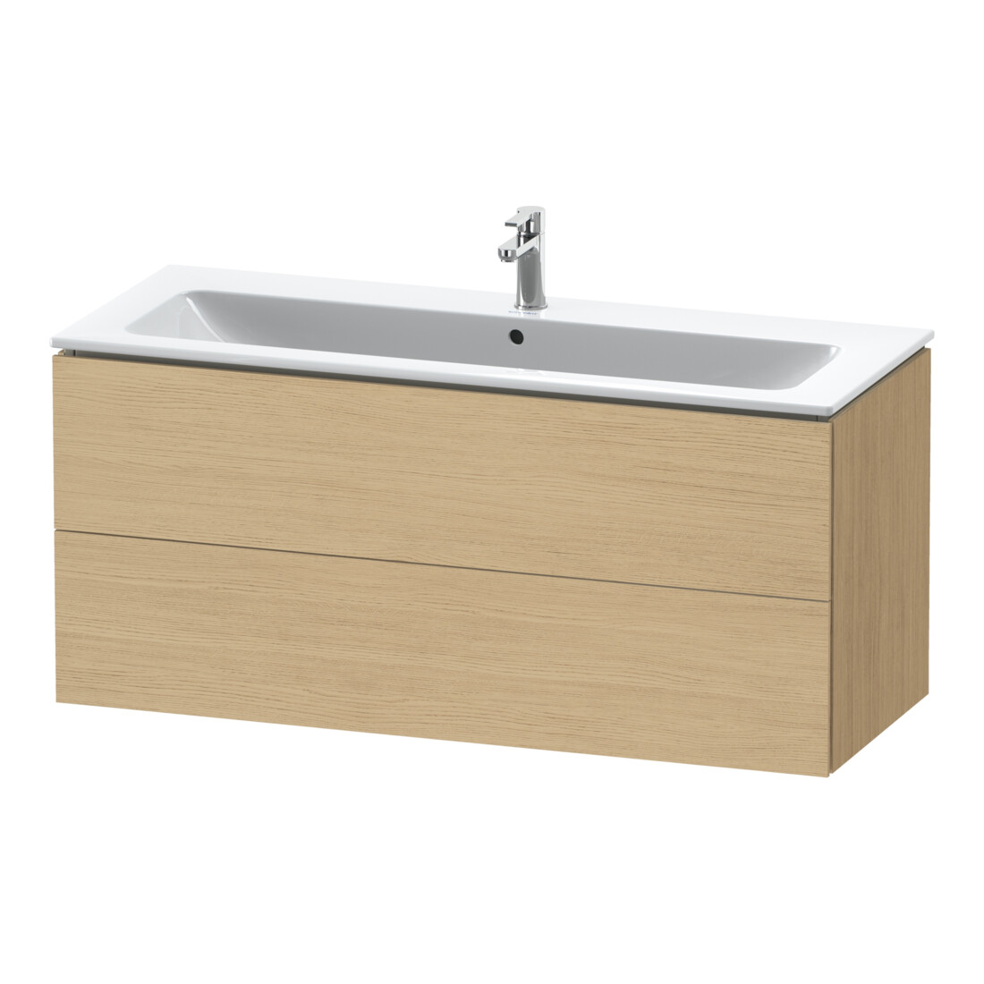 Duravit L-Cube meuble sous-vasque 122x48,1 cm, chêne naturel, 2 tiroirs, suspendu
