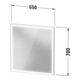 Duravit L-Cube miroir lumineux LED blanc 65x70x6,7 cm, 23W, capteur, dimmable, wd-5