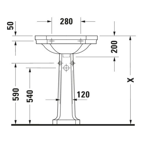 Duravit Lavabo 1930 60x41 cm, blanc, avec trou robinet, plan vasque