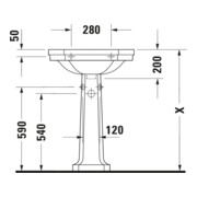 Duravit Lavabo 1930 60x41 cm, blanc, avec trou robinet, plan vasque-5
