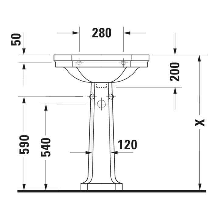 Duravit Lavabo 1930 60x41 cm, blanc, avec trou robinet, plan vasque