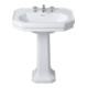 Duravit Lavabo 1930 70x50 cm, 1 trou robinet, 2 trous robinet avant, avec trop-plein, blanc mat-1