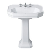Duravit Lavabo 1930 70x50 cm, 1 trou robinet, 2 trous robinet avant, avec trop-plein, blanc mat