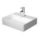 Duravit Lavabo à main sablé DuraSquare 45x35 cm, sans trop-plein, avec trop-plein, sans trou de robinet, blanc-1