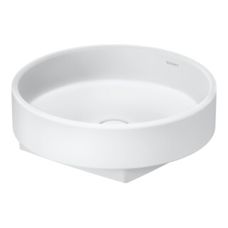 Duravit Lavabo à poser Balcoon 45x45 cm, sans robinet, à poser, blanc mat soyeux