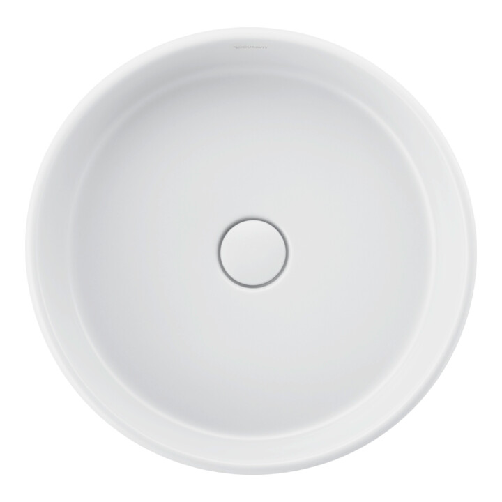 Duravit Lavabo à poser Balcoon 45x45 cm, sans robinet, à poser, blanc mat soyeux