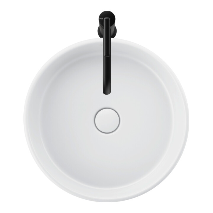 Duravit Lavabo à poser Balcoon 45x45 cm, sans robinet, à poser, blanc mat soyeux