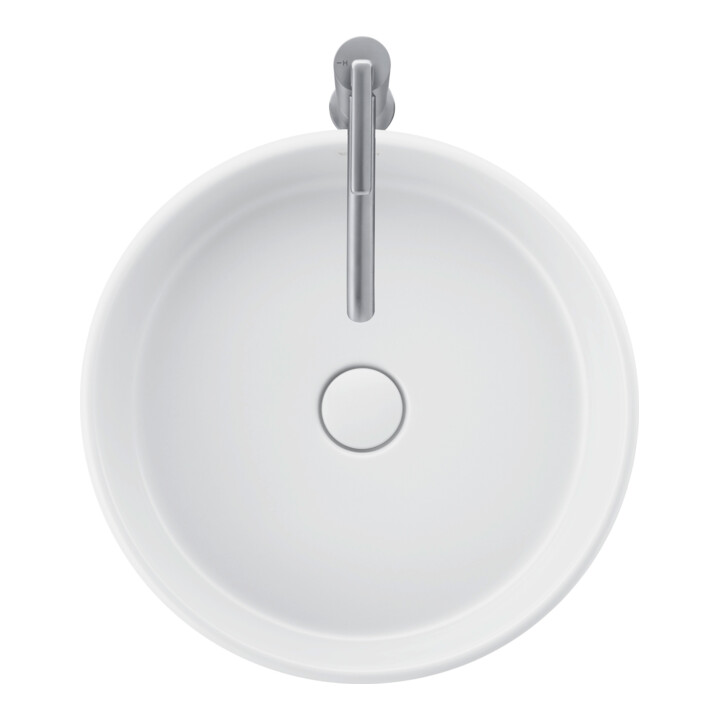 Duravit Lavabo à poser Balcoon 45x45 cm, sans robinet, à poser, blanc mat soyeux