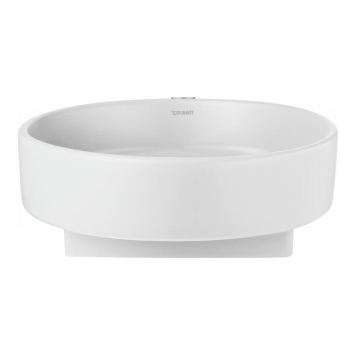 Duravit Lavabo à poser Balcoon 45x45 cm, sans robinet, à poser, blanc mat soyeux