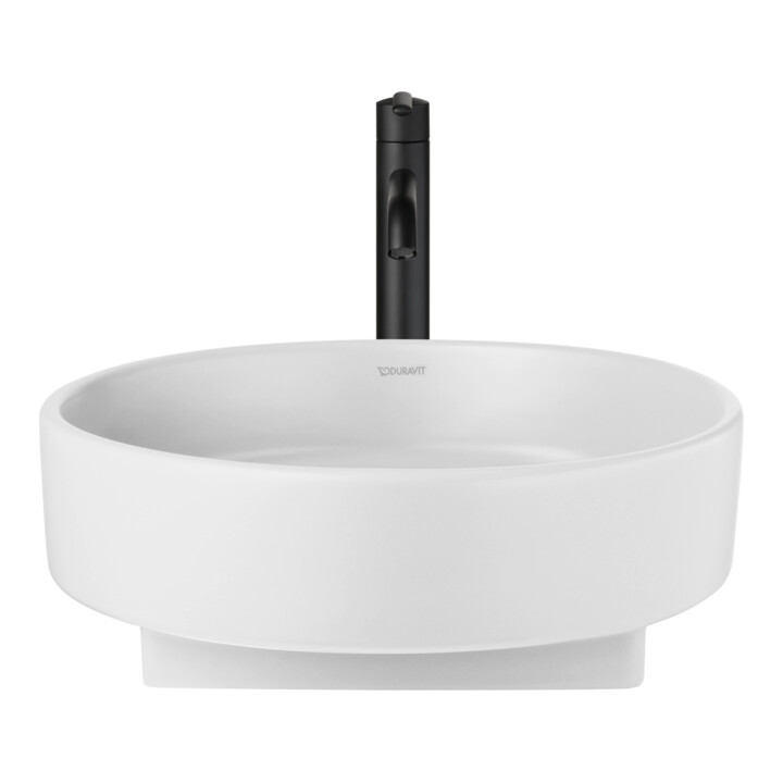 Duravit Lavabo à poser Balcoon 45x45 cm, sans robinet, à poser, blanc mat soyeux