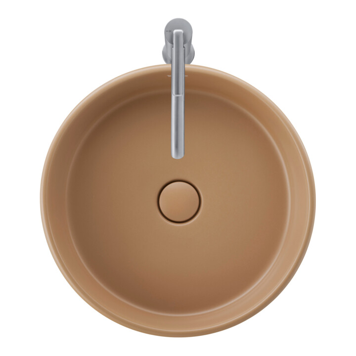Duravit Lavabo à poser Balcoon 45x45 cm, sans robinet, à poser, terre argile mate