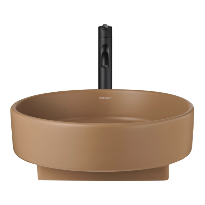 Duravit Lavabo à poser Balcoon 45x45 cm, sans robinet, à poser, terre argile mate