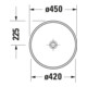 Duravit Lavabo à poser Balcoon 45x45 cm, sans robinet, blanc brillant