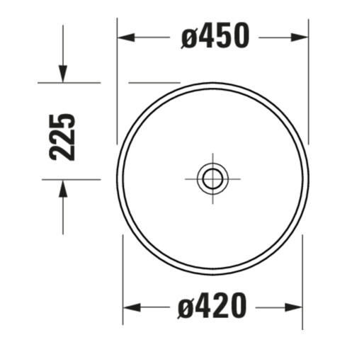 Duravit Lavabo à poser Balcoon 45x45 cm, sans robinet, blanc brillant