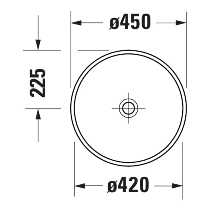 Duravit Lavabo à poser Balcoon 45x45 cm, sans robinet, blanc brillant