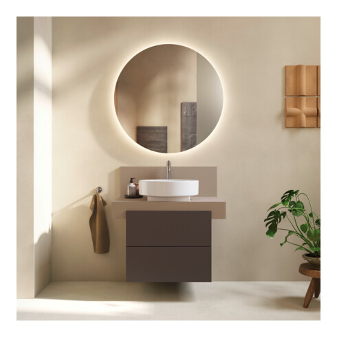 Duravit Lavabo à poser Balcoon 45x45 cm, sans robinet, blanc brillant