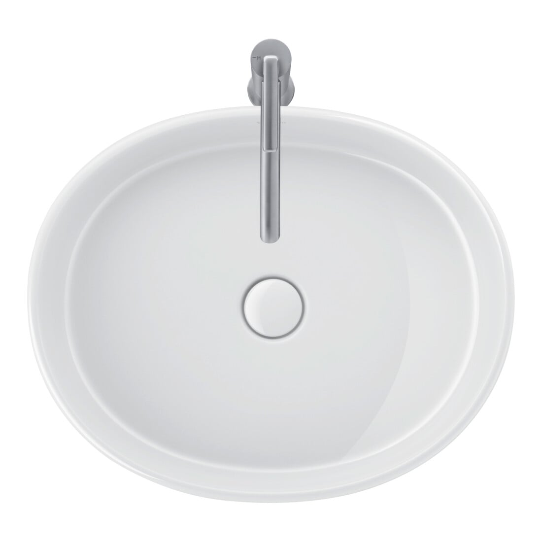 Duravit Lavabo à poser Balcoon 55x45 cm, sans robinet, blanc brillant
