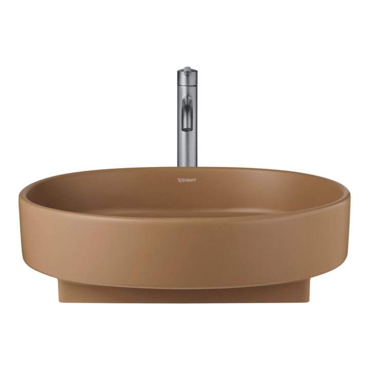 Duravit Lavabo à poser Balcoon 55x45 cm, sans robinet, décalé, argile terre mat